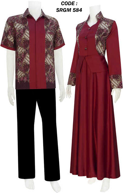 Gamis batik model gaun code SRGM 58  modelsarimbitbatikmodern