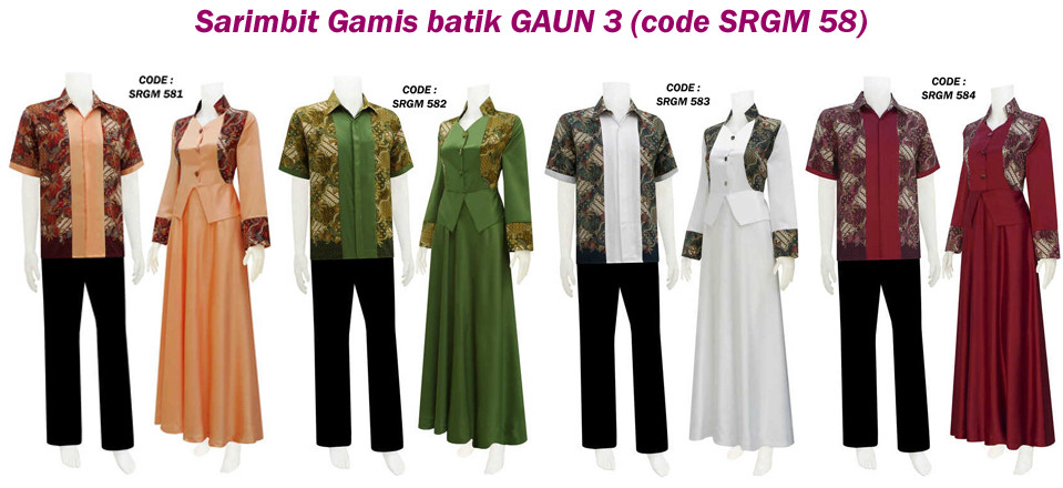  Model  gamis  batik  gaun  3 KOLEKSI BATIK  MODERN