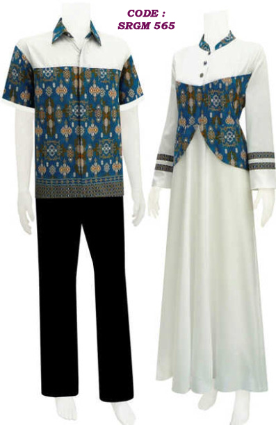  Busana  batik  gamis gaun code SRGM 56 KOLEKSI BATIK  MODERN