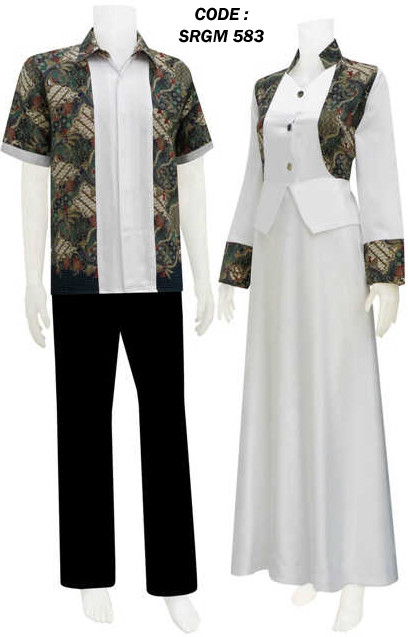  Model  gamis batik  gaun 3 KOLEKSI BATIK  MODERN