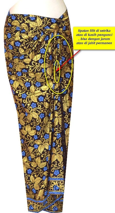 Cara memakai rok  lilit  model kancing KOLEKSI BATIK MODERN